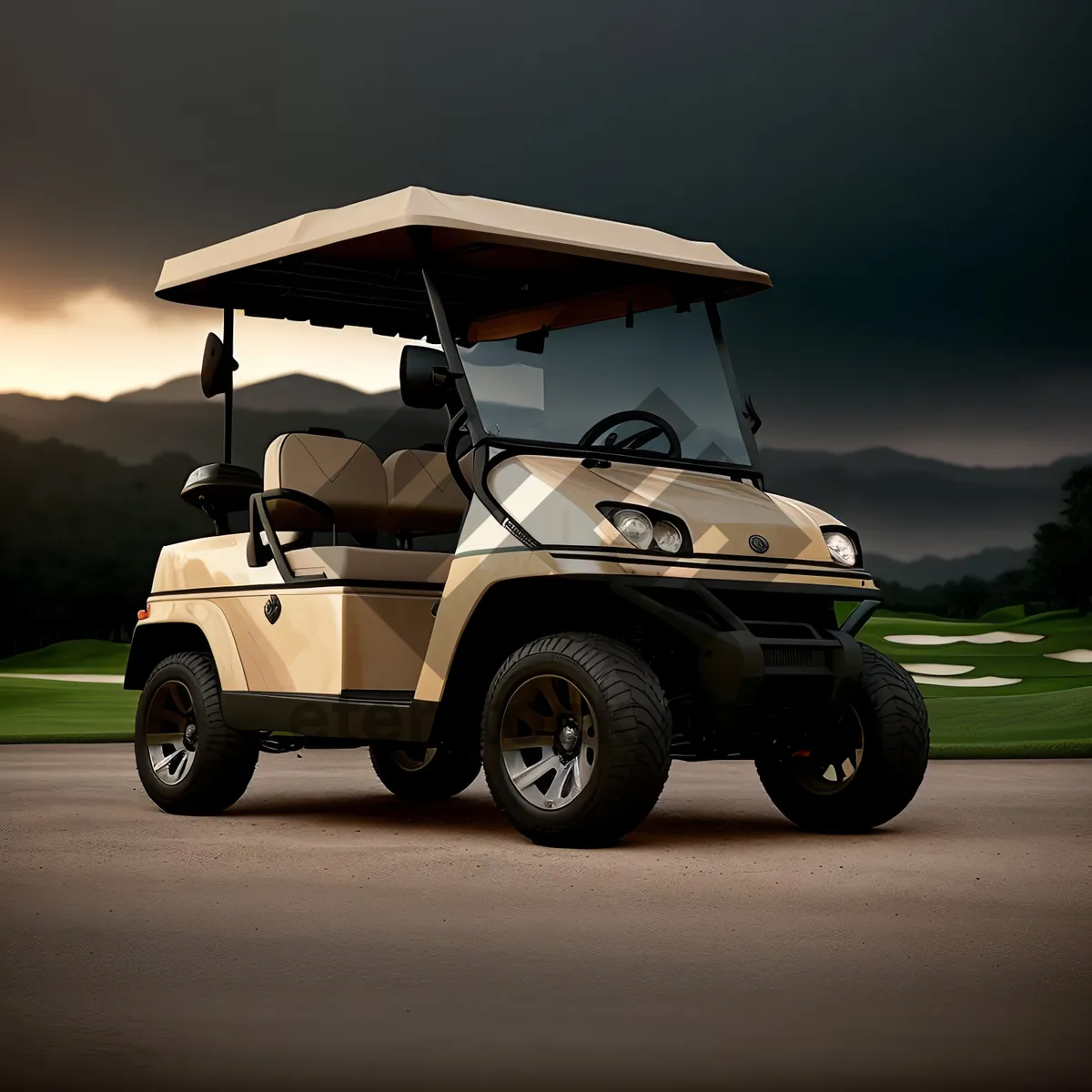 Picture of Sporty Golf Car: Fast and Stylish Transportation on Wheels