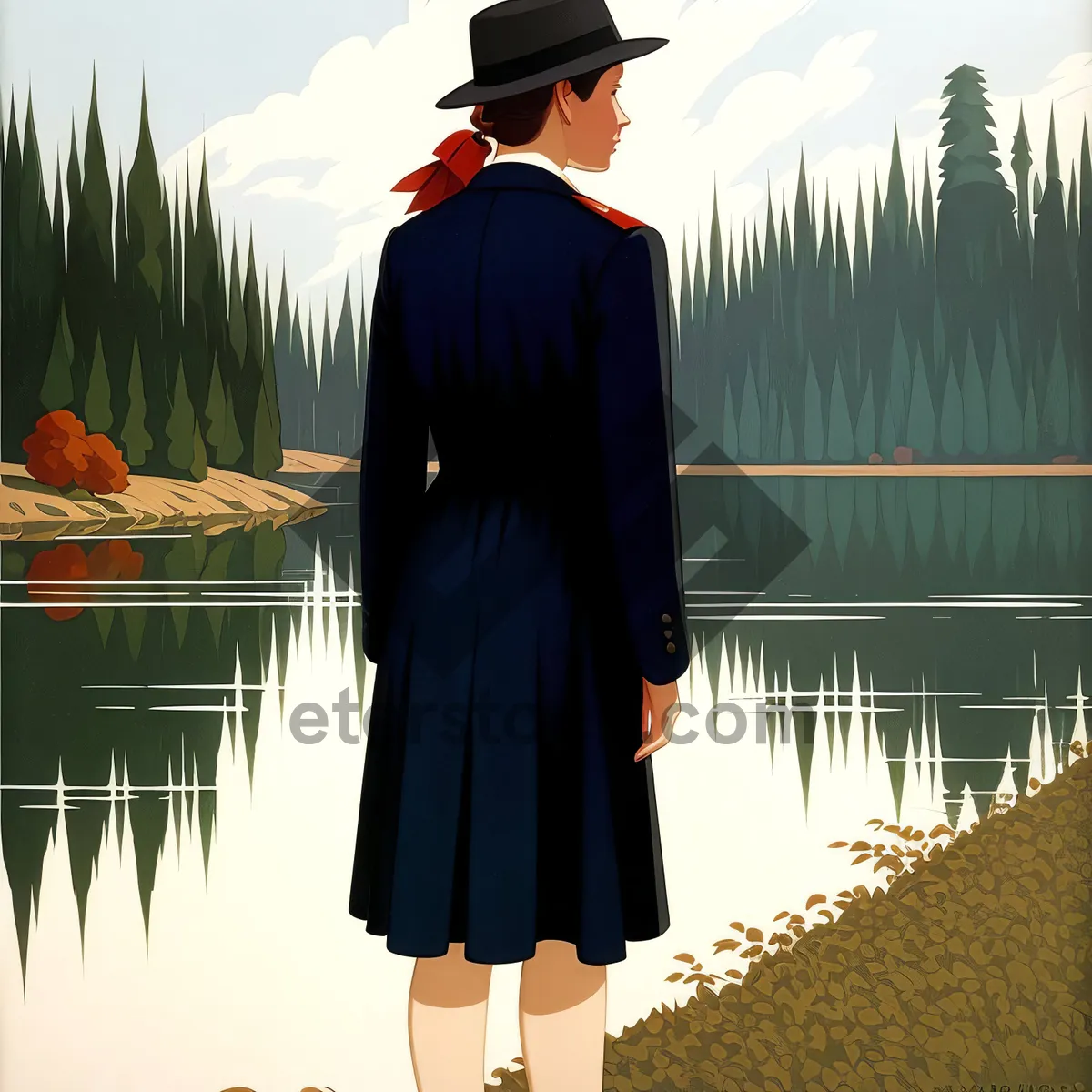 Picture of Happy Graduate in Stylish Mortarboard Cap