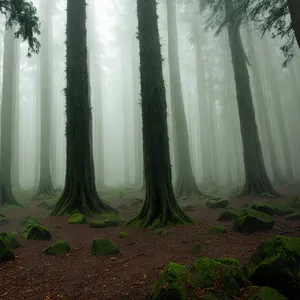 Nature's Serene Waterfall: A Majestic Cascade in a Serene Forest