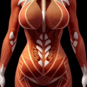 Anatomical Skeleton Torso - Medical 3D Graphic