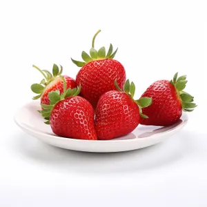 Vibrant Summer Strawberry Breakfast on Fresh Leaf