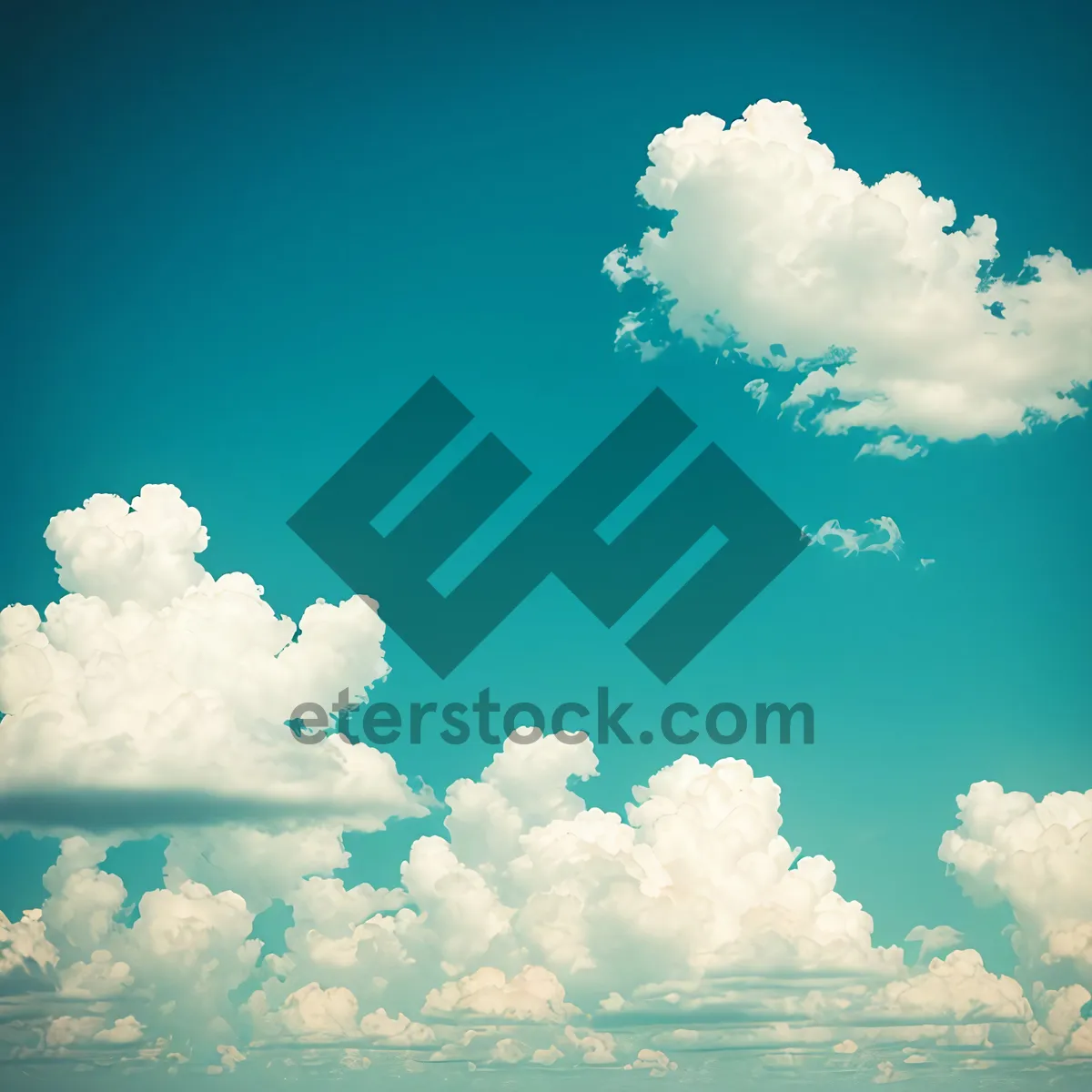 Picture of Vibrant Summer Sky: A Bright and Clear Cloudscape.