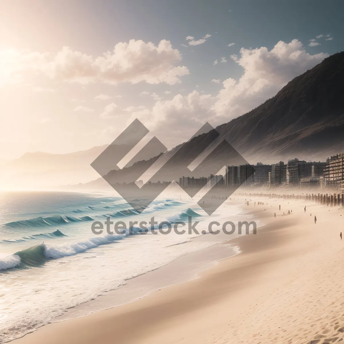 Picture of Idyllic Turquoise Waterscape at Tropical Beach