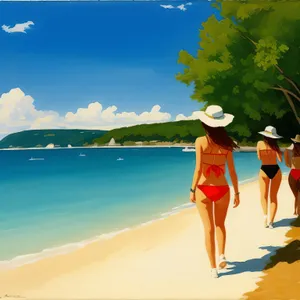 Exotic Summer Paradise: Turquoise Waves and Relaxation