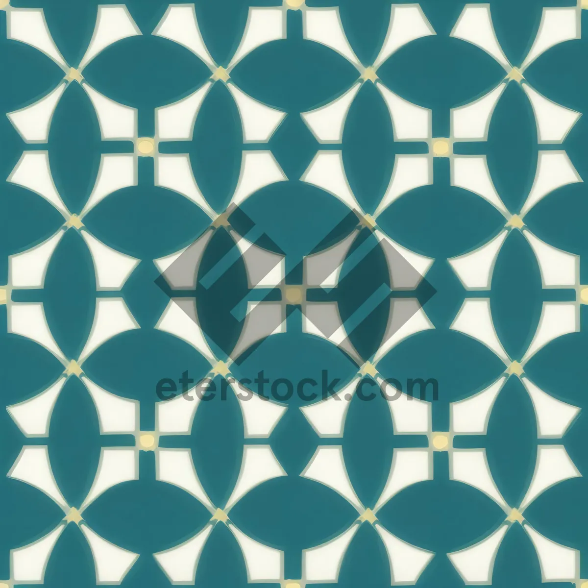 Picture of Modern geometric tile pattern in retro style design.