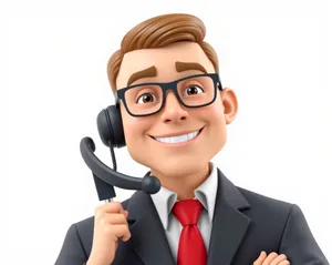 Cartoon secretary clip art for service purposes