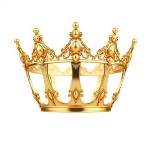 Vintage gold crown icon symbol design.