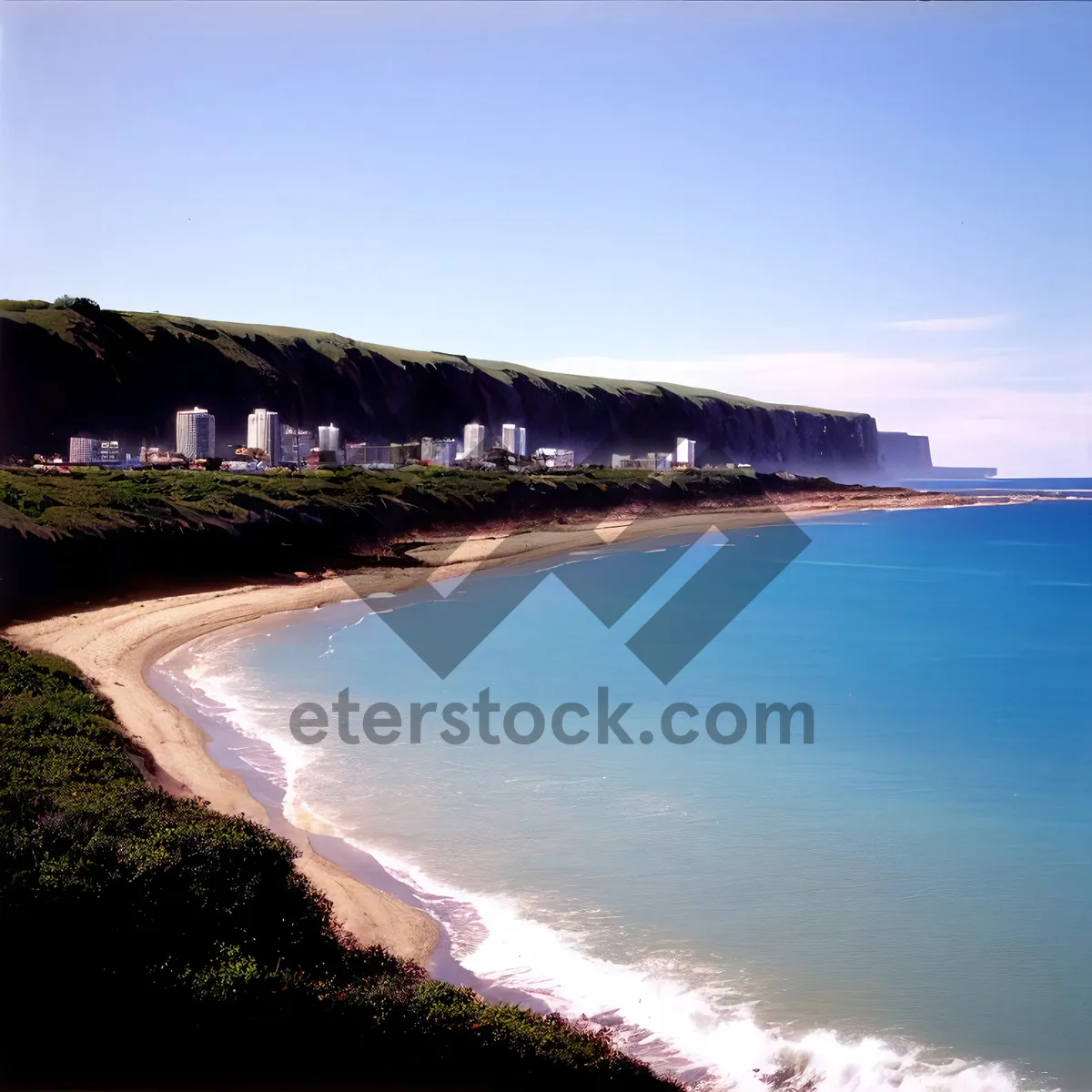 Picture of Sunny Tropical Paradise Beach Water Vacation Scene