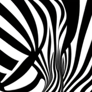 Zebra Tracery: Graphic Black Lines for Dynamic Wallpaper Design