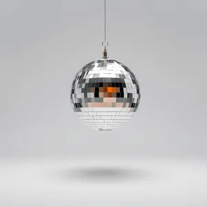 Winter Holiday Snowball Merry Rotating Glass Decoration