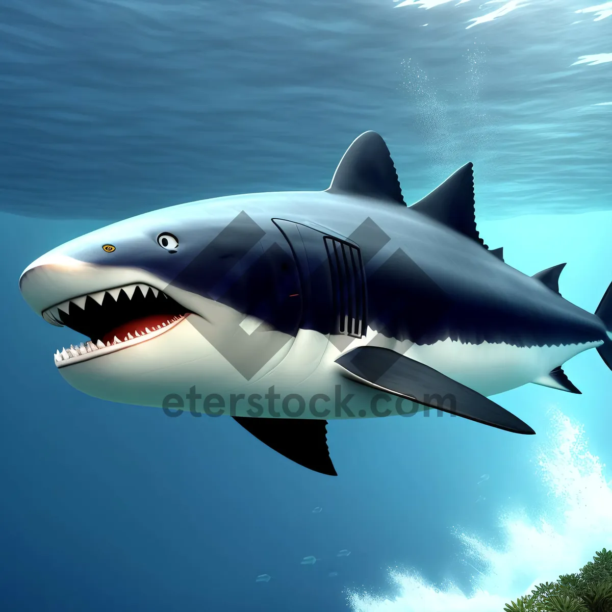 Picture of Marine Adventure: Flying with Great White Shark
