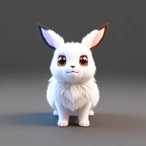 Fluffy Bunny Ears with Cute Furry Face