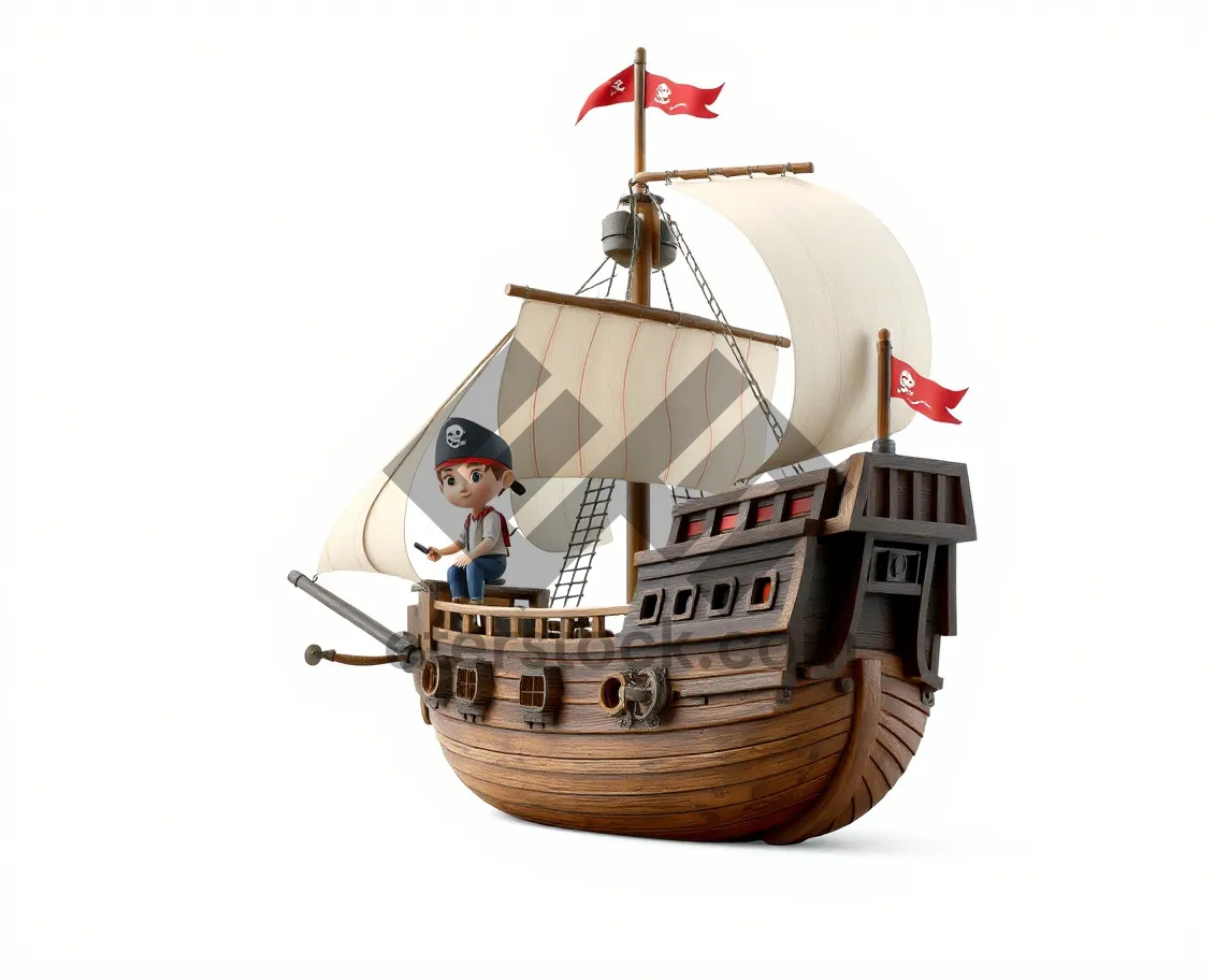 Picture of Pirate Ship on the High Seas