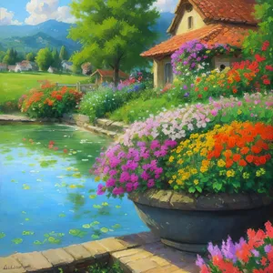 Serenity in a Blossoming Garden