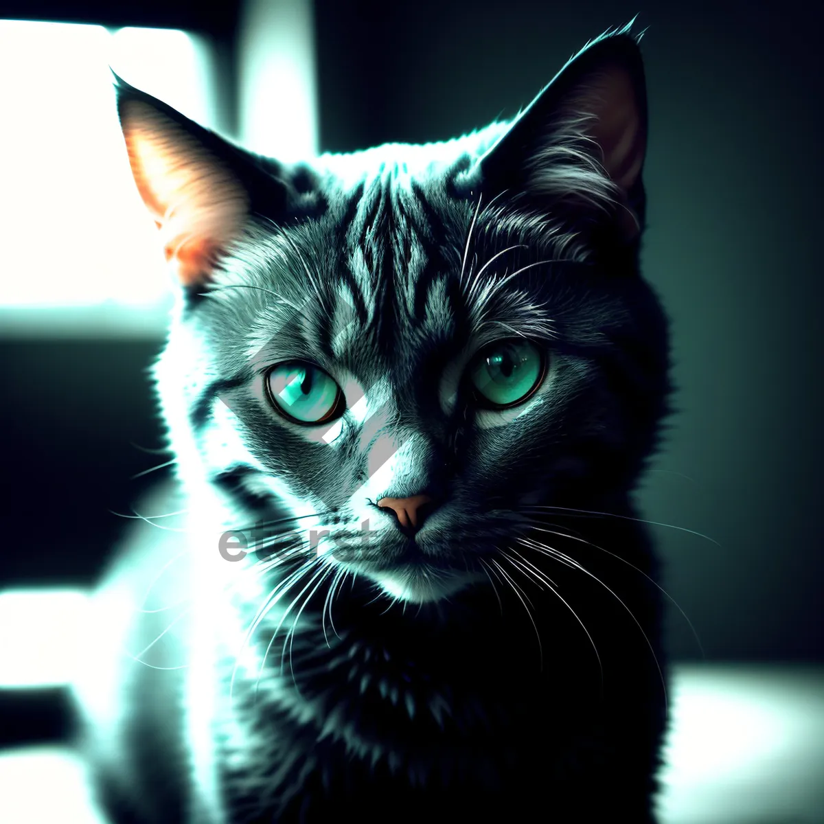 Picture of Curious Kitten with Adorable Eyes