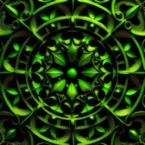 Fractal Symmetry: Futuristic Geometric Light Pattern