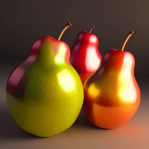 Fresh and Juicy Citrus Fruits - Pear, Orange, Apple, Lemon