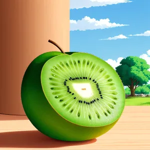 Juicy Kiwi Slice - Refreshing and Nutritious Tropical Fruit