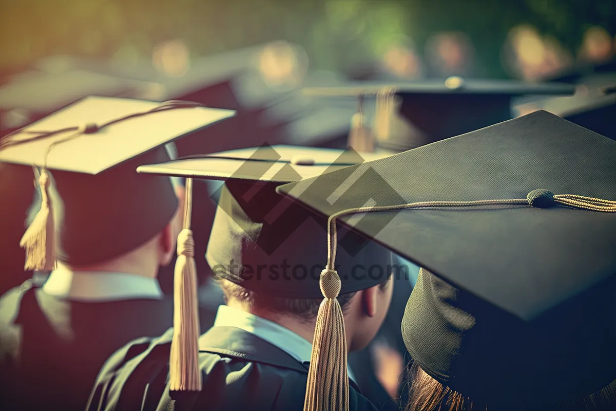 Picture of Protective Shelter Headdress with Canopy Umbrella and Mortarboard Cap.