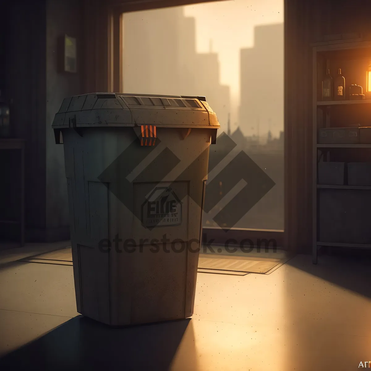 Picture of Container Box in Ashcan Bin