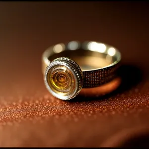 Shiny Silver Bangle with Gemstone Ring