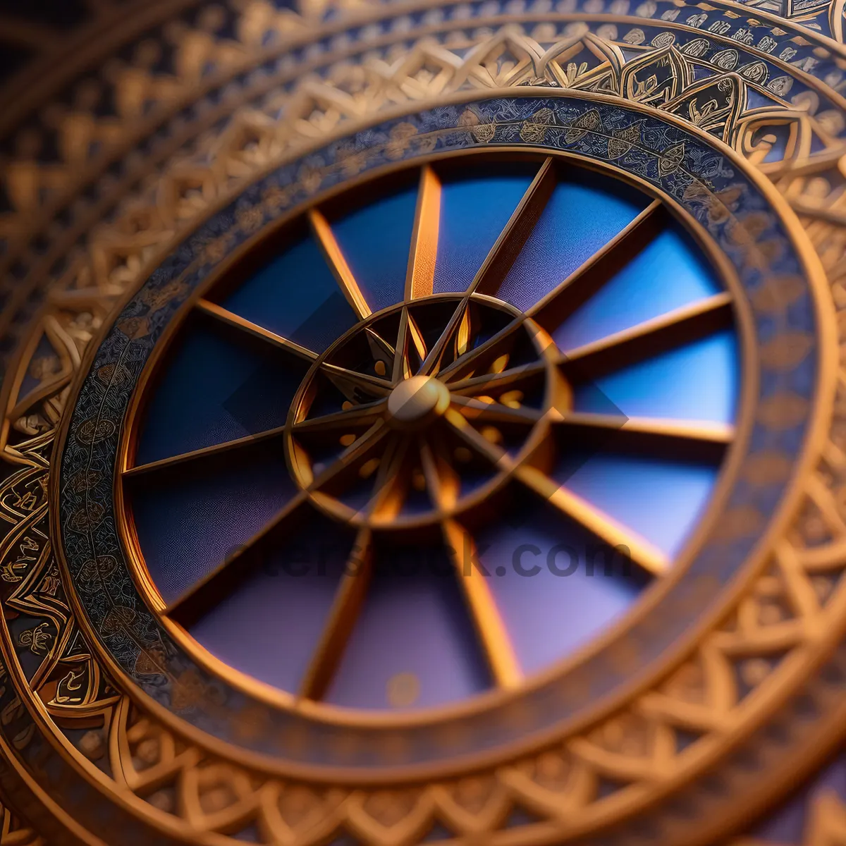 Picture of Antique Compass Clock on Architectural Dome.