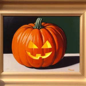Festive Autumn Jack-o'-Lantern Pumpkin Decoration