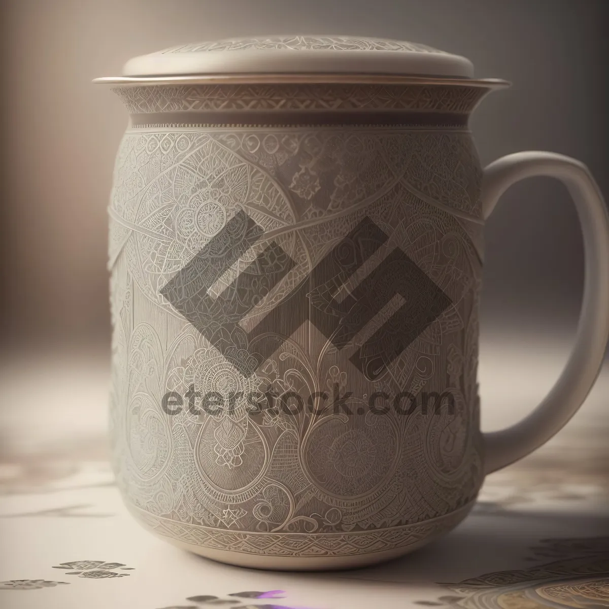 Picture of Morning Brew: Traditional Ceramic Tea Mug with Saucer