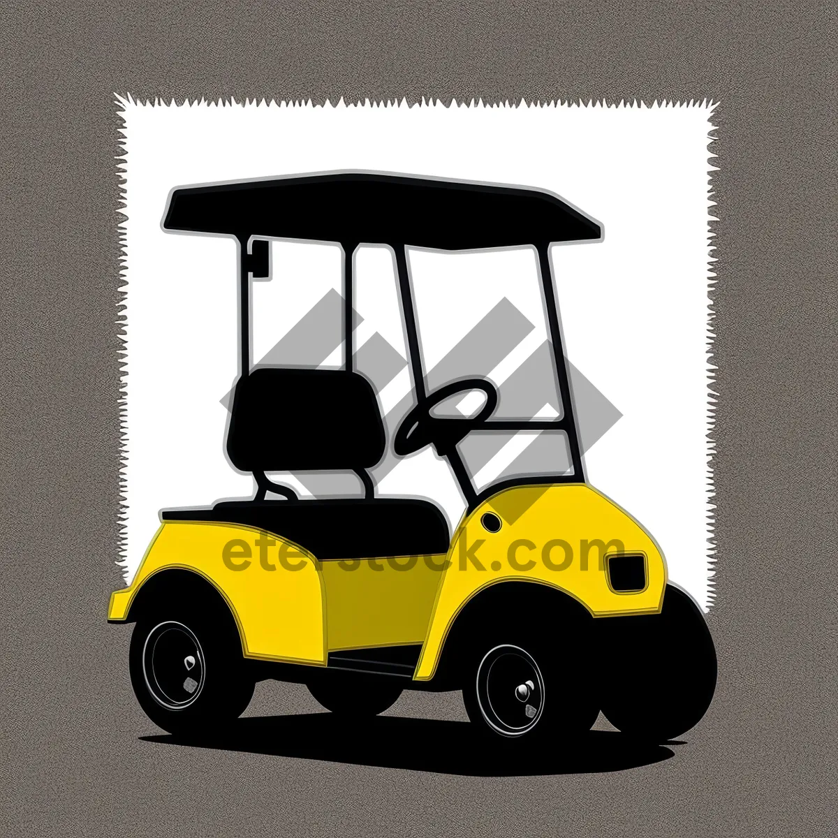 Picture of Transportation in Motion: Golf Cart on Course