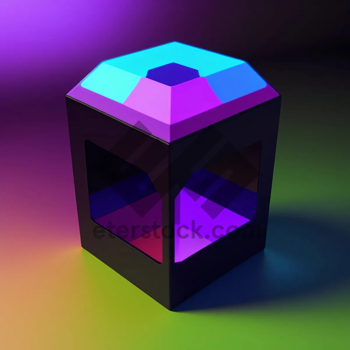 Picture of 3D Gem Box Cube Package Render Icon