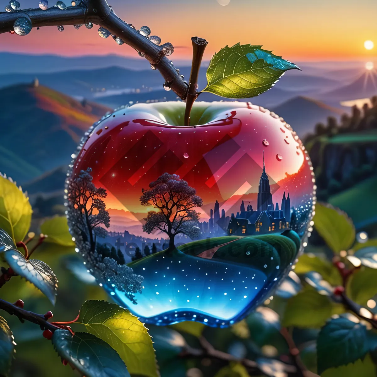 Picture of Fresh and Healthy Apple and Tomato Berry Salad
