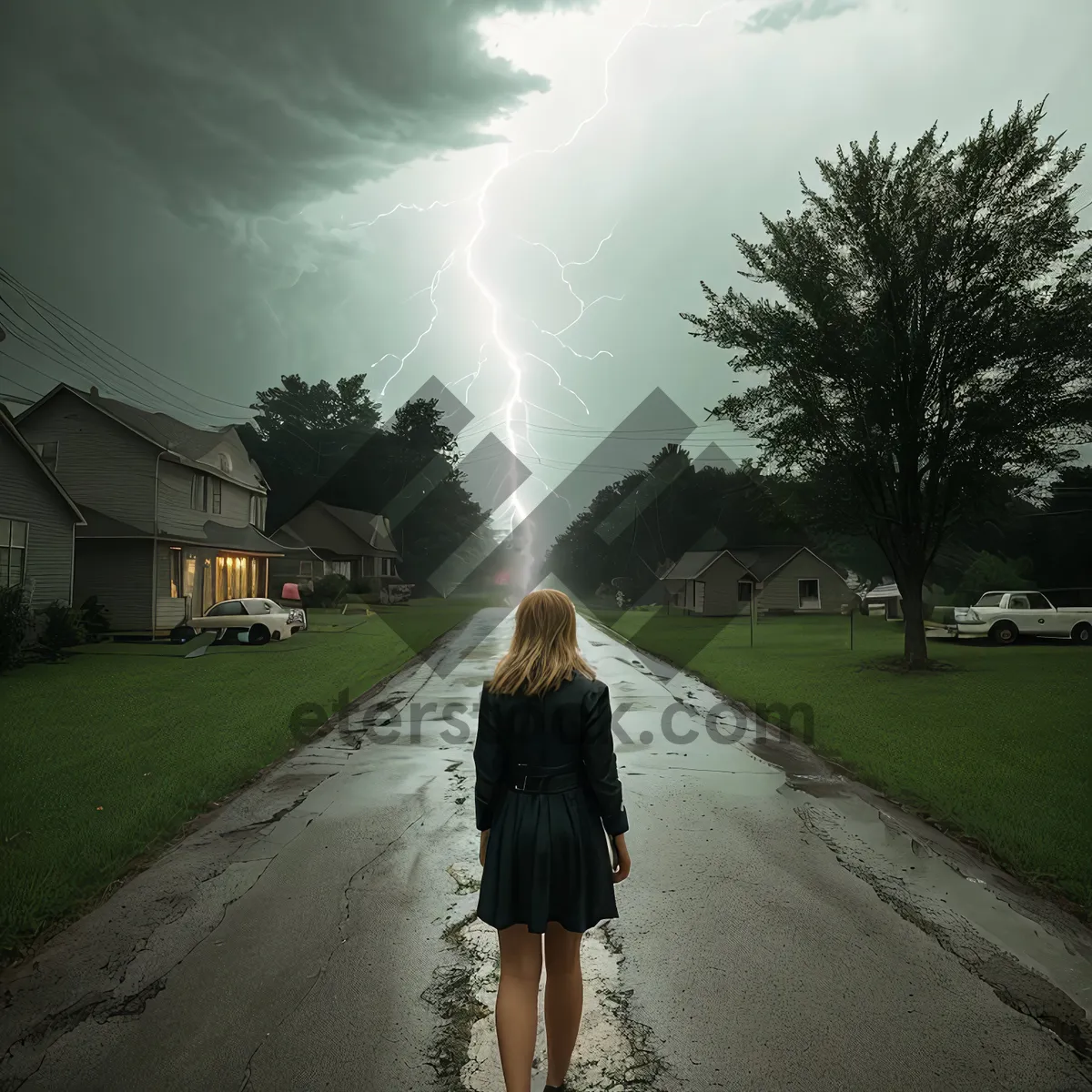 Picture of Sky sprinkler amidst scenic highway landscape