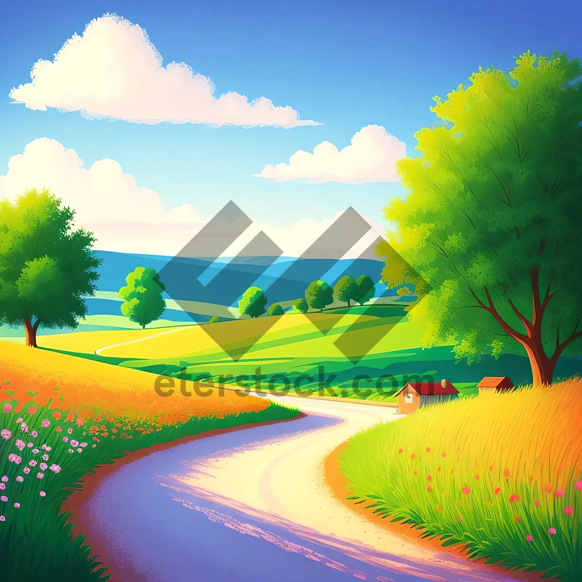 Picture of Serene Summer Countryside Horizon