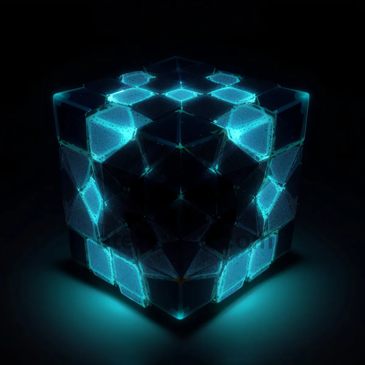 Picture of Fractal Light Planet in Space 3D Image