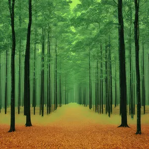 Tranquil Forest Pathway in Summer