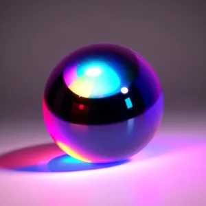 Shiny Glass Button Icon with 3D Reflection