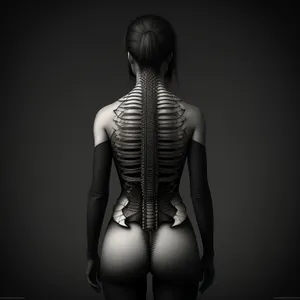 Anatomical Human Body Model - Back X-Ray
