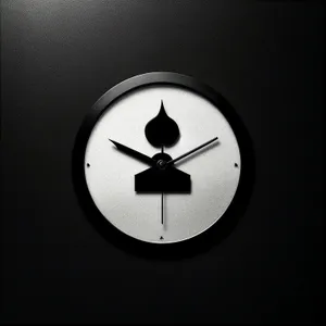 Shiny Black Analog Wall Clock with Metal Hands