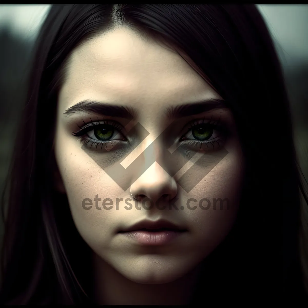 Picture of Smashing Sensuality: Attractive Brunette with Seductive Eyes