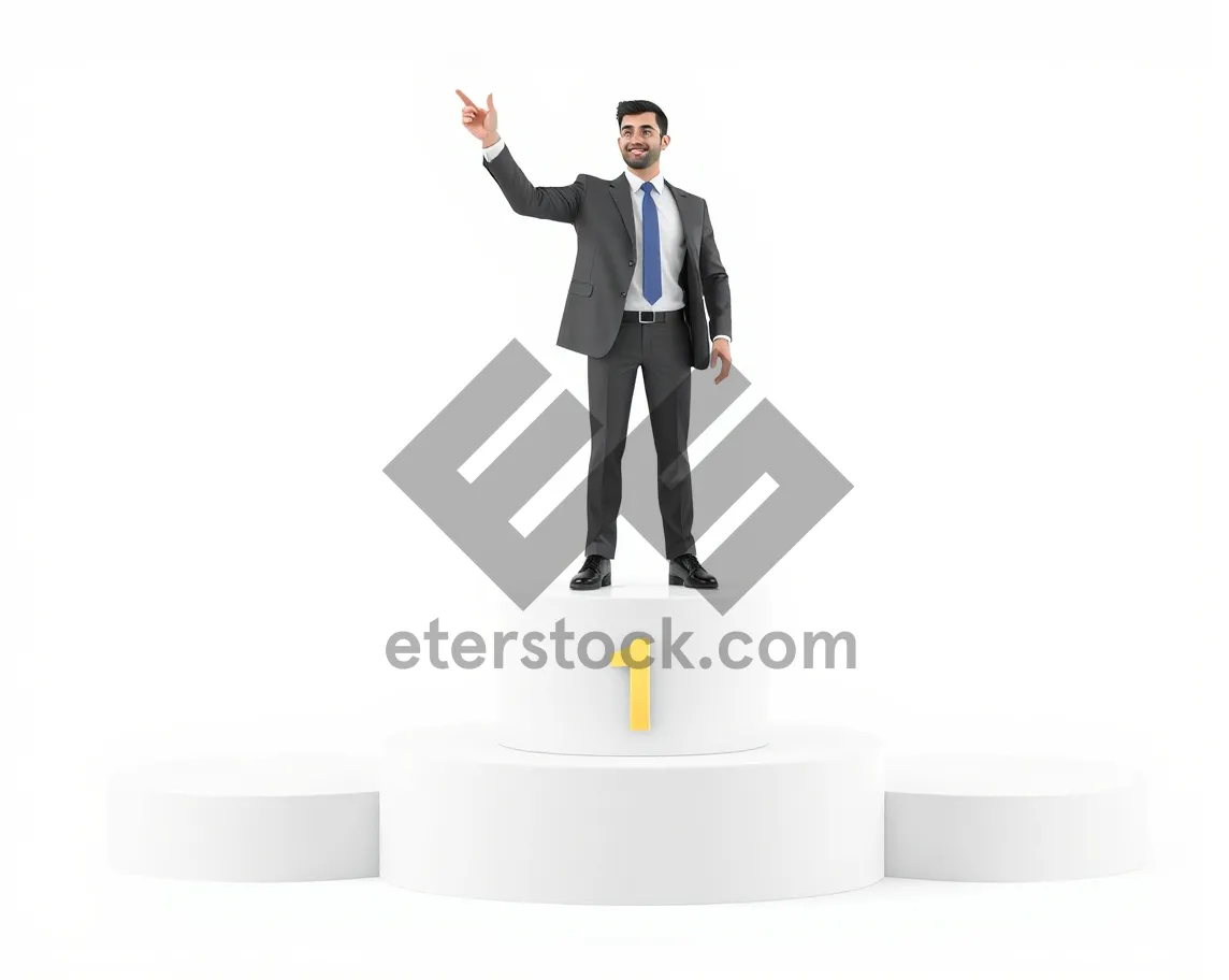 Picture of Silhouette of successful businessman in suit