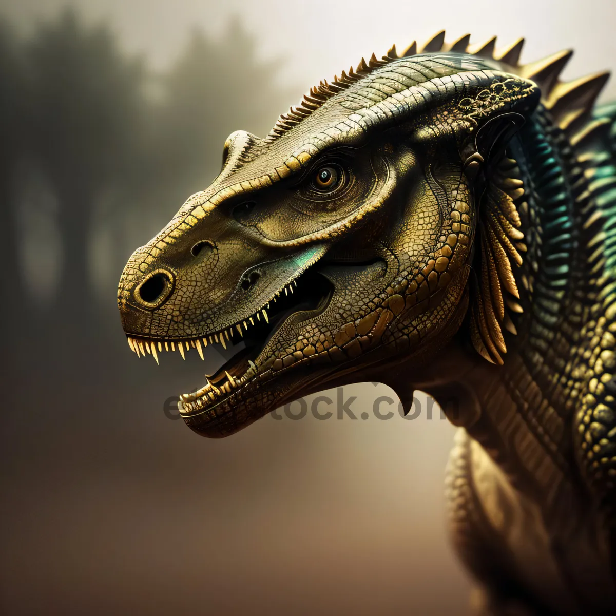 Picture of Majestic reptile with mesmerizing eyes - Iguana King