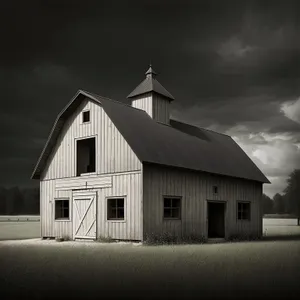 Old Rural Barn Against Majestic Sky