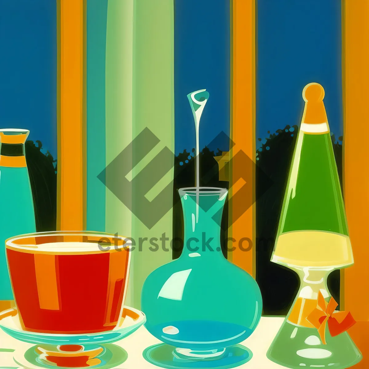 Picture of Glassware Equipment: Laboratory Flask for Chemical Experiment