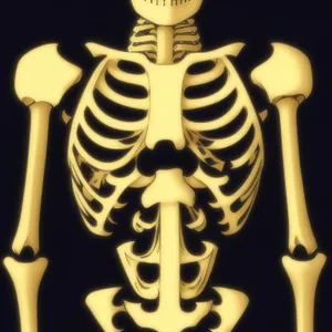 Human skeletal anatomy - 3D medial view