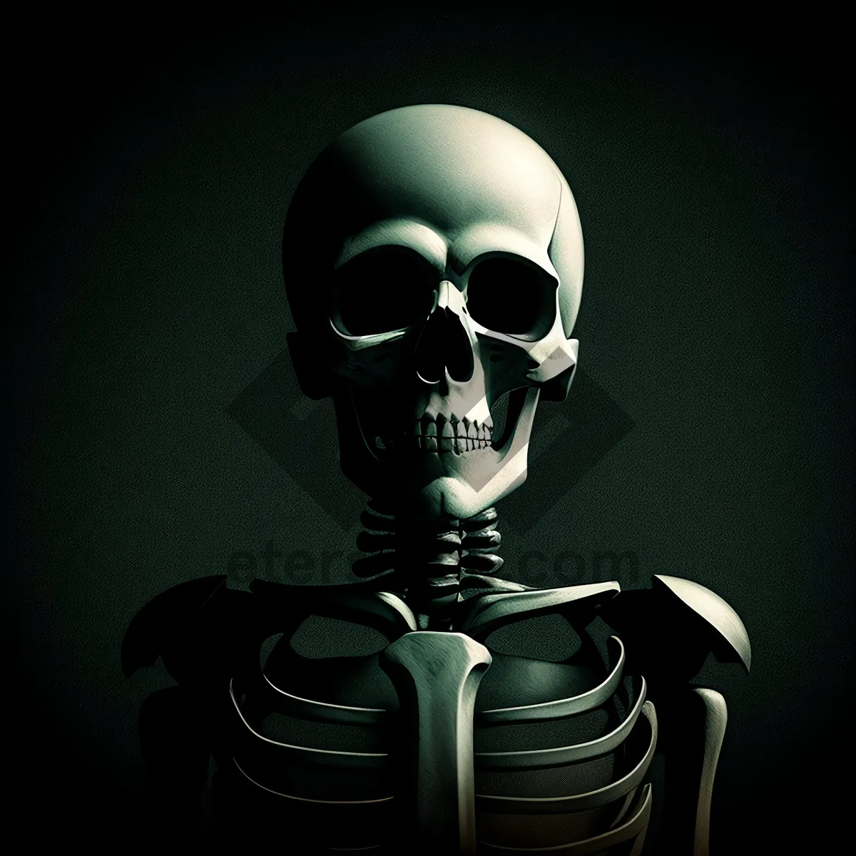 Picture of Spooky Skeleton Skull Mask - Terrifying Anatomy of Death