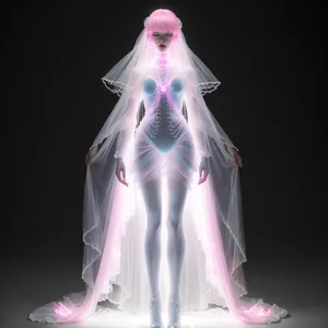 3D ice skeleton anatomy model for medical science illustration.