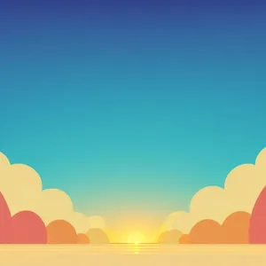 Sunny Summer Landscape in Sky Design