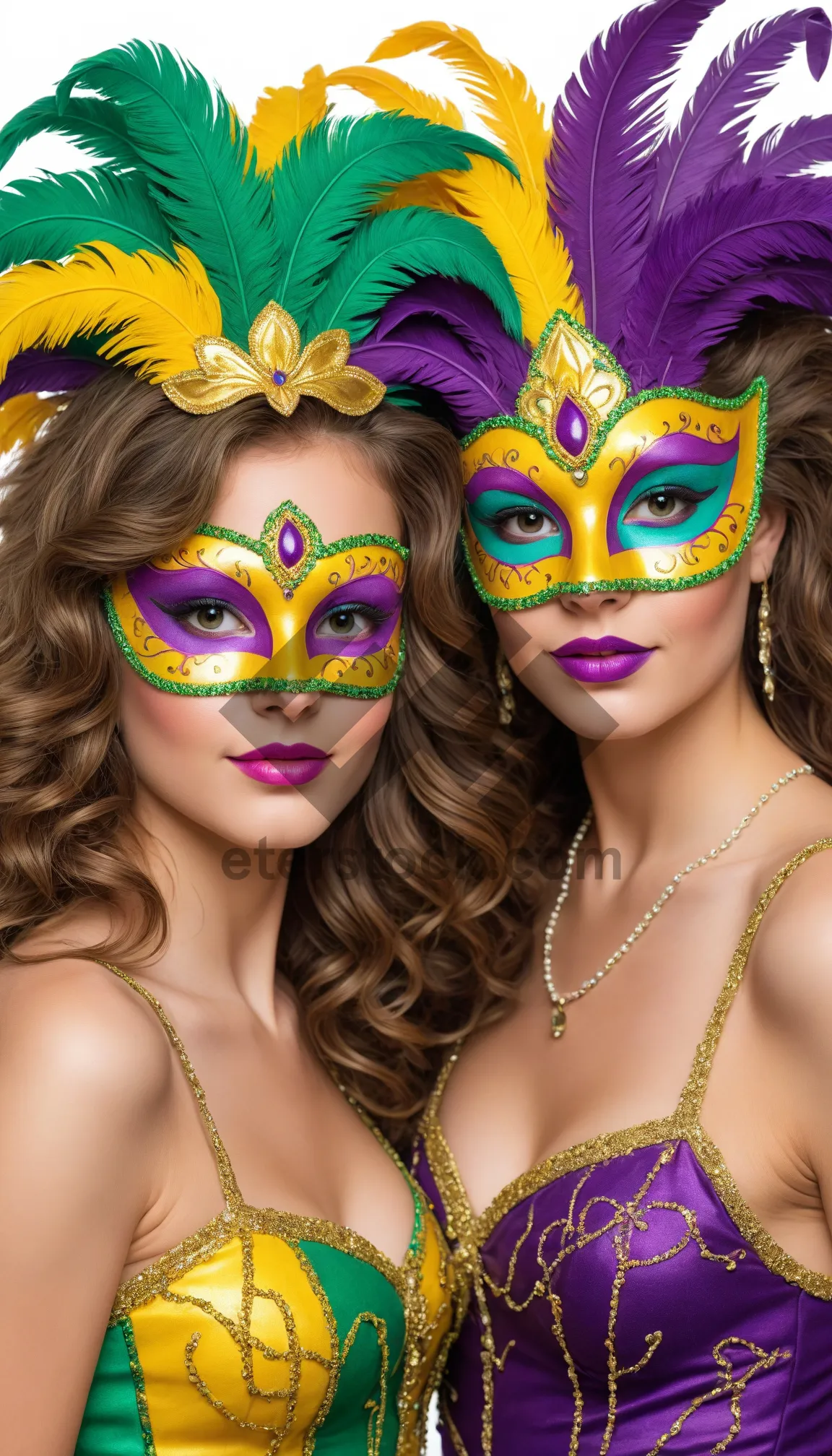 Picture of Stylish Venetian Carnival Mask Fashion Portrait