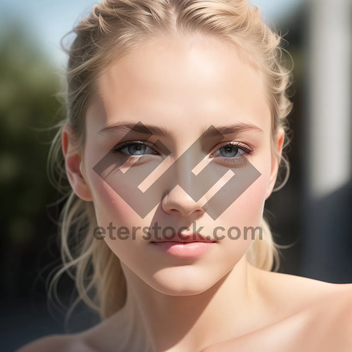 Picture of Flawless Beauty: Closeup Portrait of Attractive Model