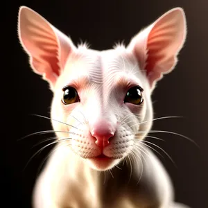 Curious Kitty with Fluffy Ears